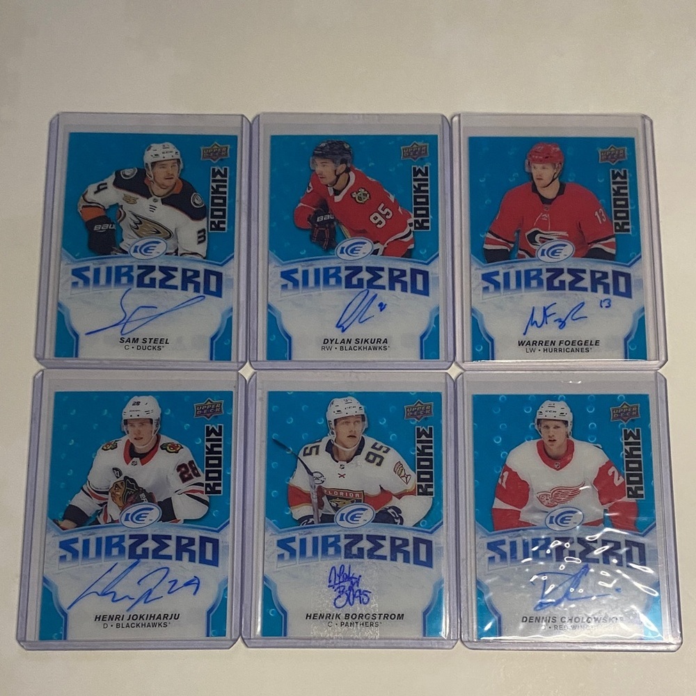 2018 - 19 UD Ice Hockey Subzero Autograph Lot (6 Cards)